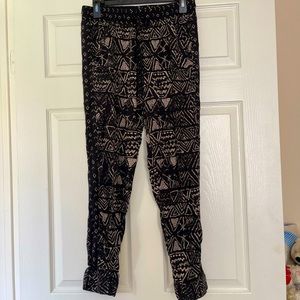 Black and Tan abstract joggers